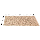 Knightsbridge Chenille Shaggy 220 GSF Non Skid Back Bath Rug 17 x 24