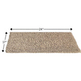 Knightsbridge Chenille Shaggy 220 GSF Non Skid Back Bath Rug 17 x 24