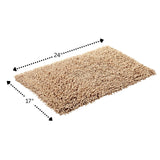 Knightsbridge Chenille Shaggy 220 GSF Non Skid Back Bath Rug 17 x 24