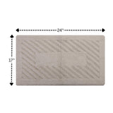 Diagonal Racetrack 100% Cotton Reversible Bath Rug Ivory by Knightsbridge