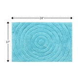 Knightsbridge Echo 220 GSF Non Skid Back Bath Rug 17" x 24" - Aqua