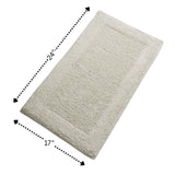 Knightsbridge Naples 220 GSF Non Skid Back Bath Rug 17 x 24 - White