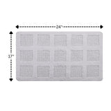 Square Honeycomb 100% Cotton Reversible Bath Rug White by Knightsbridge