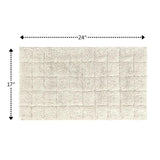 Knightsbridge Summer Tile 220 GSF Non Skid Back Bath Rug 17 x 24 - Ivory