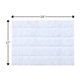 Knightsbridge Summer Tile 220 GSF Non Skid Back Bath Rug 17 x 24 - White