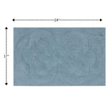 Knightsbridge Tuft Twisted 220 GSF Non Skid Back Bath Rug 17 x 24 - White