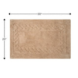 Knightsbridge Chain Bath Rug Cotton Non Skid Back - Natural