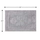 Knightsbridge Cipher 220 GSF Non Skid Back Bath Rug 20 x 30 - Silver