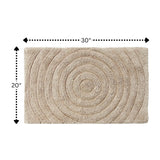 Knightsbridge Echo 220 GSF Non Skid Back Bath Rug 20 x 30 - Stone