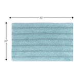 Knightsbridge Linear 220 GSF Reversible Bath Rug 20 x 30 - Light Blue
