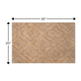 Knightsbridge Link Bath Rug Cotton Non Skid Back - Natural