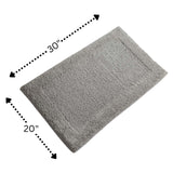 Knightsbridge Naples 220 GSF Non Skid Back Bath Rug 20 x 30 - Silver