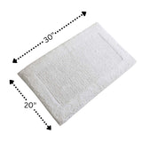 Knightsbridge Naples 220 GSF Cotton Non Skid Back Bath Rug 20 x 30 - White