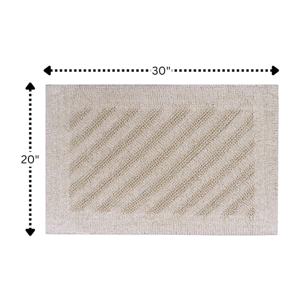 Knightsbridge Shooting Star 220 GSF Reversible Bath Rug 20 x 30 - Ivory
