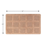 Square Honeycomb 100% Cotton Reversible Bath Rug Natural by Knightsbridge