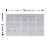 Square Honeycomb 100% Cotton Reversible Bath Rug White by Knightsbridge