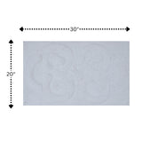 Knightsbridge Tuft Twisted 220 GSF Cotton Non Skid Back Bath Rug 20 x 30 - White