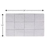 Knightsbridge Chakkar Board 220 GSF Non Skid Back Bath Rug 21 x 34