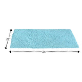 Knightsbridge Chenille Shaggy 220 GSF Non Skid Back Bath Rug 21 x 34