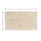 Knightsbridge Chenille Shaggy 220 GSF Non Skid Back Bath Rug 21 x 34