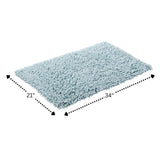 Knightsbridge Chenille Shaggy 220 GSF Non Skid Back Bath Rug