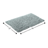 Knightsbridge Chenille Shaggy 220 GSF Non Skid Back Bath Rug
