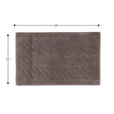 Diagonal Racetrack 100% Cotton Reversible Bath Rug Stone by Knightsbridge
