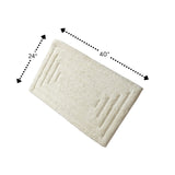 Knightsbridge Stylish And Comfortable All Season Traditional Racetrack Design Cotton Bath Rug Ivory