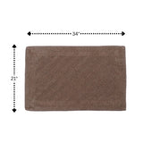 Knightsbridge Shooting Star Reversible Cotton Bath Rug Plush Bathroom Mat 21" x 34" Natural