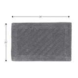 Knightsbridge Shooting Star 100% Cotton 220 GSF Reversible Bath Rug 21 x 34 - Silver