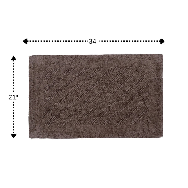 Knightsbridge Shooting Star 220 GSF Reversible Bath Rug 21 x 34 - Stone