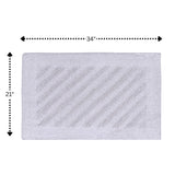 Knightsbridge Shooting Star Reversible Cotton Bath Rug Plush Bathroom Mat 21" x 34" Natural