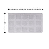 Square Honeycomb 100% Cotton Reversible Bath Rug White by Knightsbridge