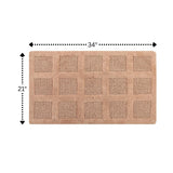 Square Honeycomb 100% Cotton Reversible Bath Rug Natural by Knightsbridge