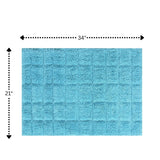 Knightsbridge Summer Tile 220 GSF Non Skid Back Bath Rug 21 x 34 - Aqua
