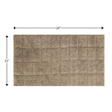 Knightsbridge Summer Tile 220 GSF Non Skid Back Bath Rug 21 x 34 - Stone