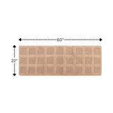 Square Honeycomb 100% Cotton Reversible Bath Rug Natural by Knightsbridge