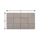 Knightsbridge Chakkar Board 220 GSF Non Skid Back Bath Rug 24 x 40