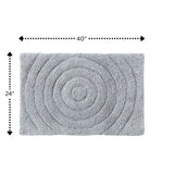 Knightsbridge Echo 220 GSF Non Skid Back Bath Rug 24 x 40 - Silver