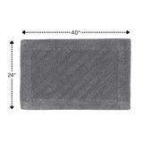 Knightsbridge Shooting Star 220 GSF Reversible Bath Rug 24 x 40 - White