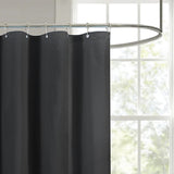 RT Designers Collection Home 3 Gauge Peva Stylish Shower Curtain Liner 70" x 72" Black