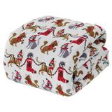 Plazatex Holiday Christmas Cats Design Micro Plush Throw Blanket - 50x60", Multicolor