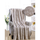Eiffel Tower Premium Microplush Super Soft Embossed Pattern All Season 50" x 60" Throw Blanket, Taupe
