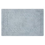 Knightsbridge Chain Bath Rug Cotton Non Skid Back - Light Blue