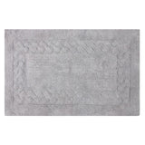 Knightsbridge Chain Bath Rug Cotton Non Skid Back - Silver