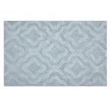 Knightsbridge Link Bath Rug Cotton Non Skid Back - Light Blue