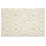 Knightsbridge Link Bath Rug Cotton Non Skid Back - Ivory