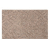 Knightsbridge Link Bath Rug Cotton Non Skid Back - Stone