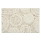 Knightsbridge Orbit Bath Rug Cotton Non Skid Back - Ivory