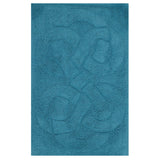 Knightsbridge Tuft Twisted 220 GSF Non Skid Back Bath Rug 20 x 30 - Aqua